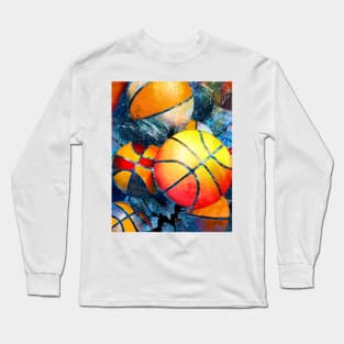 Basketball poster art print swoosh 121 - Basketball artwork - Basketball artist takumipak Long Sleeve T-Shirt